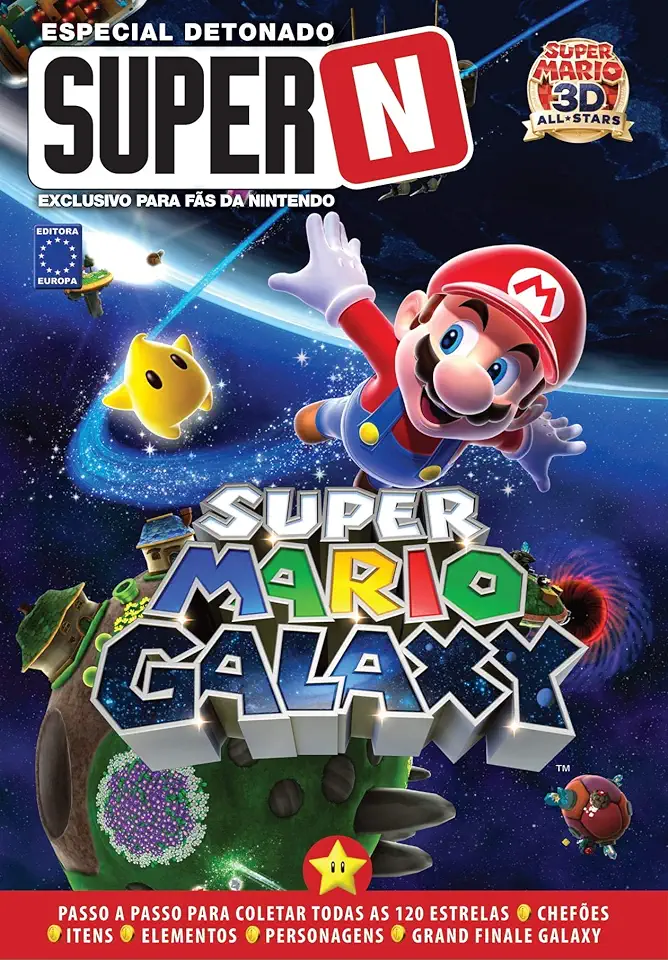 Capa do Livro Especial Detonado Super N - Super Mario Galaxy - Editora Europa