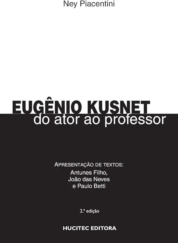 Capa do Livro EUGÊNIO Kusnet: do ator ao professor - Ney Piacentini