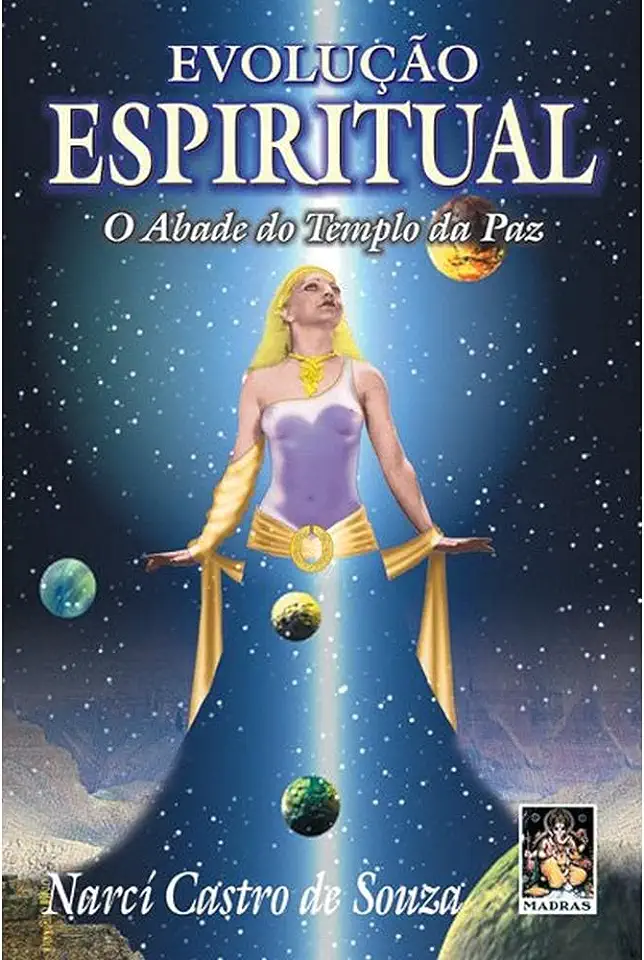 Capa do Livro Evolução Espiritual - o Abade do Templo da Paz - Narcí Castro de Souza