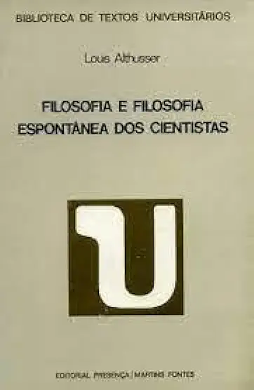 Capa do Livro Filosofia e Filosofia Espontânea dos Cientistas - Louis Althusser