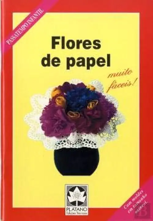 Capa do Livro Flores de Papel Com Moldes Em Tamanho Natural Passatempo Infantil - Christine Adjano