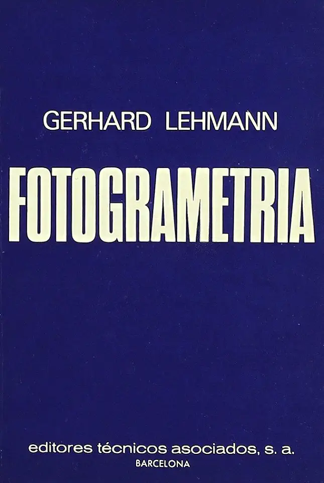 Capa do Livro Fotogrametria - Gerhard Lehmann