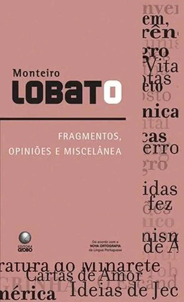 Capa do Livro Fragmentos, Opiniões e Miscelânea - Monteiro Lobato