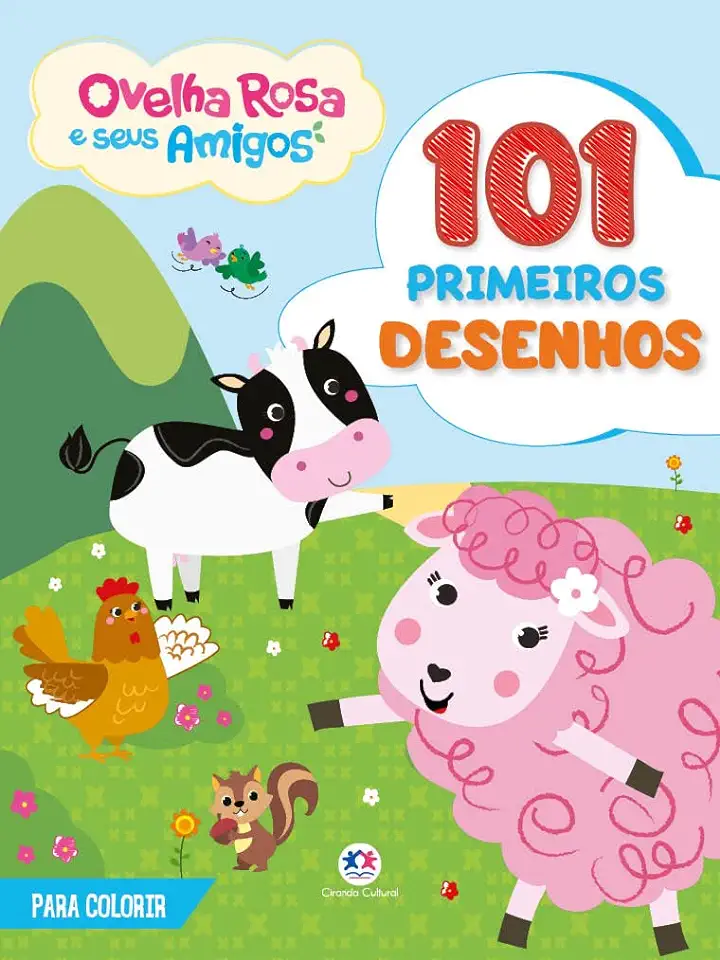 Capa do Livro 101 Primeiros Desenhos - Ovelha Rosa e Seus Amigos - Barbieri, Paloma Blanca Alves