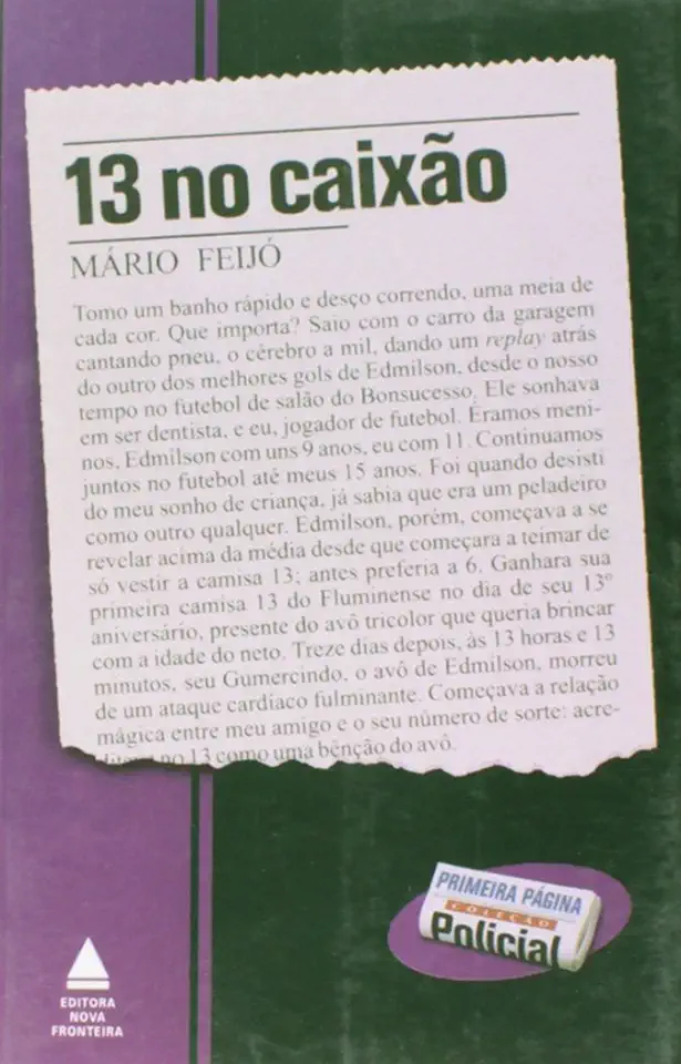 Capa do Livro 13 no Caixão - Mário Feijó