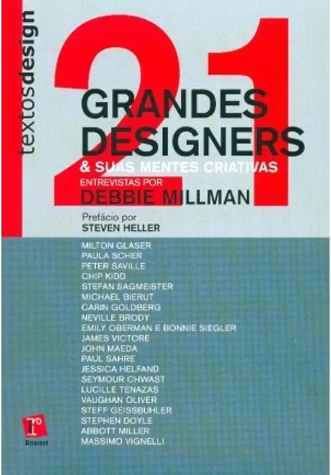 Capa do Livro 21 grandes designers & suas mentes criativas - Debbie Millman