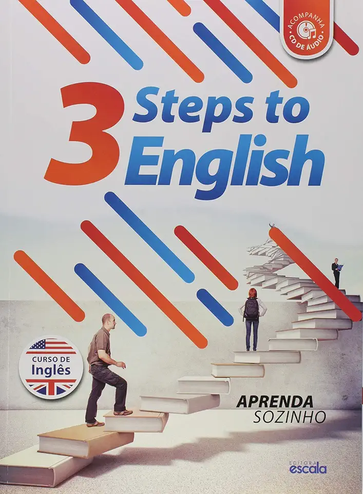 Capa do Livro 3 Steps to English - Editora Escala