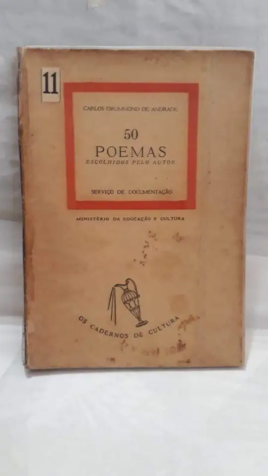 Capa do Livro 50 Poemas Escolhidos pelo Autor - Carlos Drummond de Andrade