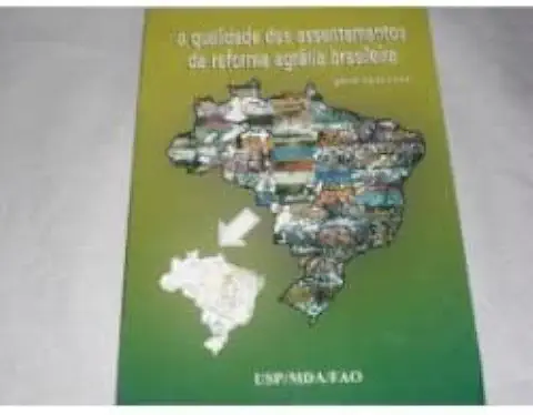 Capa do Livro A Qualidade dos Assentamentos da Reforma Agrária Brasileira - Gerd Sparovek