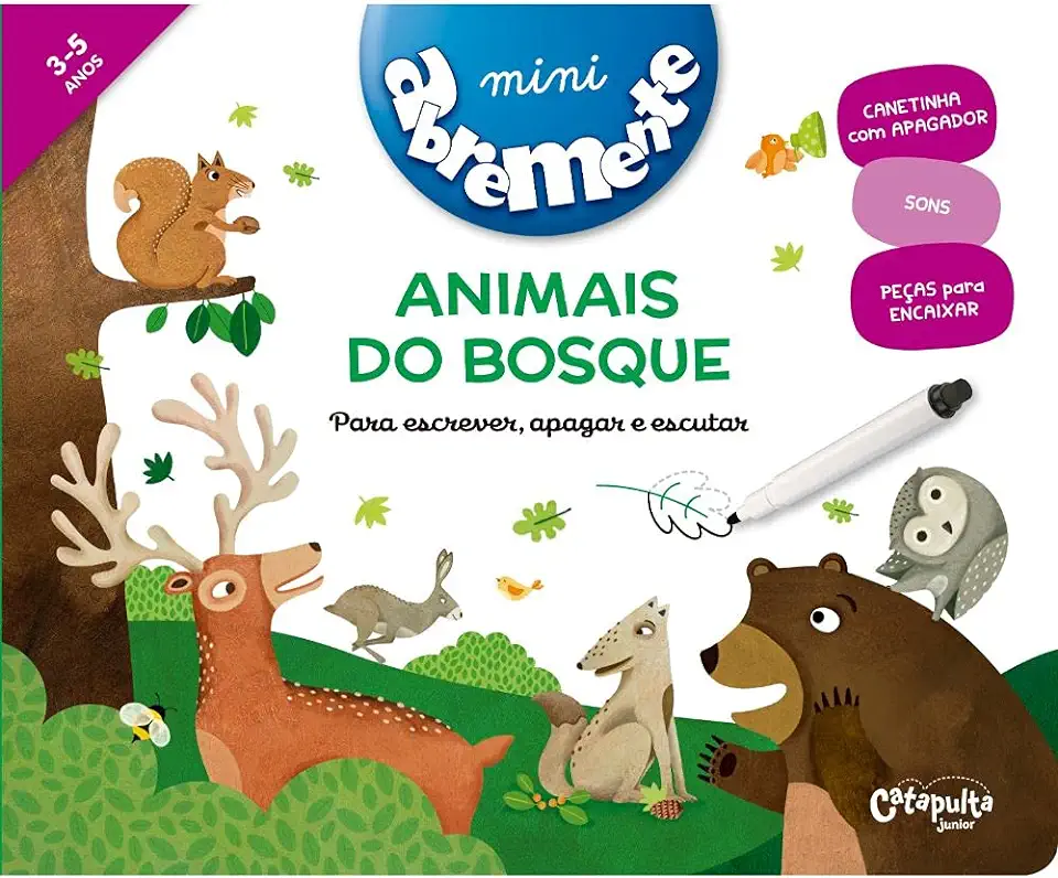 Capa do Livro Abremente Mini: Animais do Bosque - Catapulta, Editores