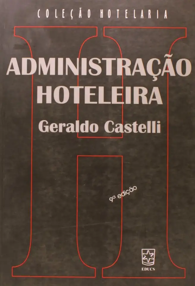 Capa do Livro Administração Hoteleira - Geraldo Castelli