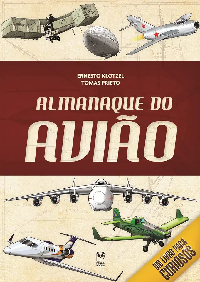 Capa do Livro Almanaque do Avião - Ernesto Klotzel / Tomas Prieto