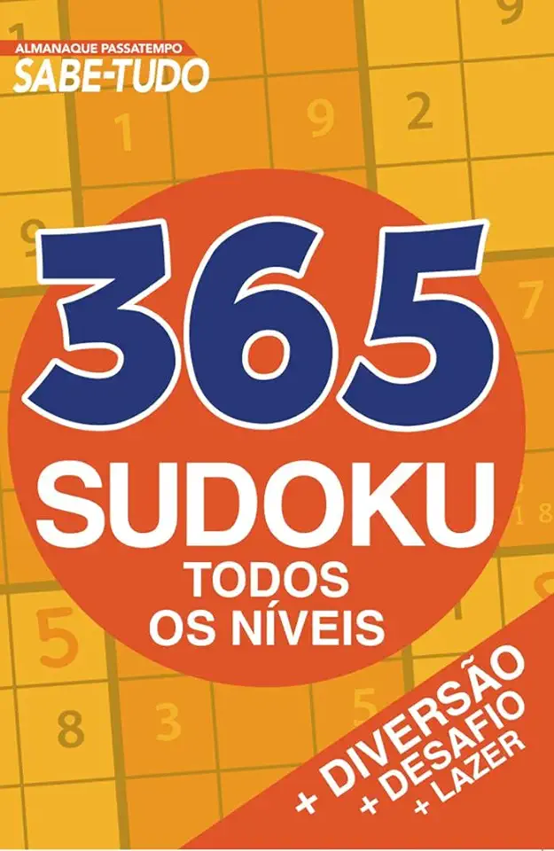 Capa do Livro Almanaque Passatempo - Sabe Tudo - 365 Sudoku - Todos Os Níveis - On Line Editora