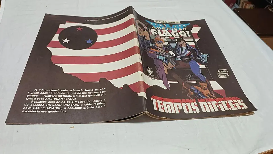 Capa do Livro American Flagg: Tempos Difíceis - Graphic Album 3 - Howard Chaykin