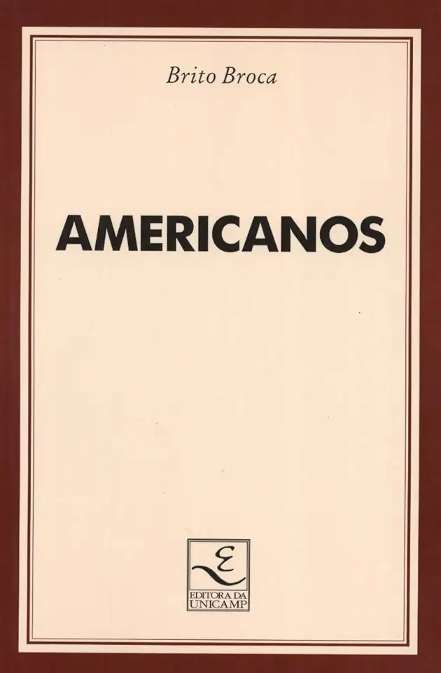 Capa do Livro Americanos - Brito Broca