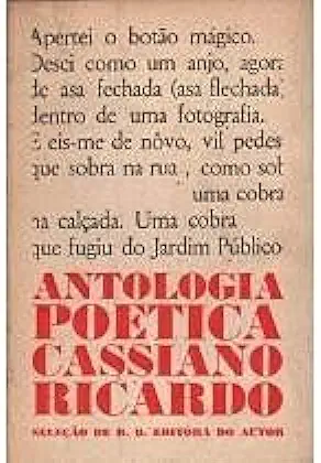 Capa do Livro Antologia Poética - Cassiano Ricardo