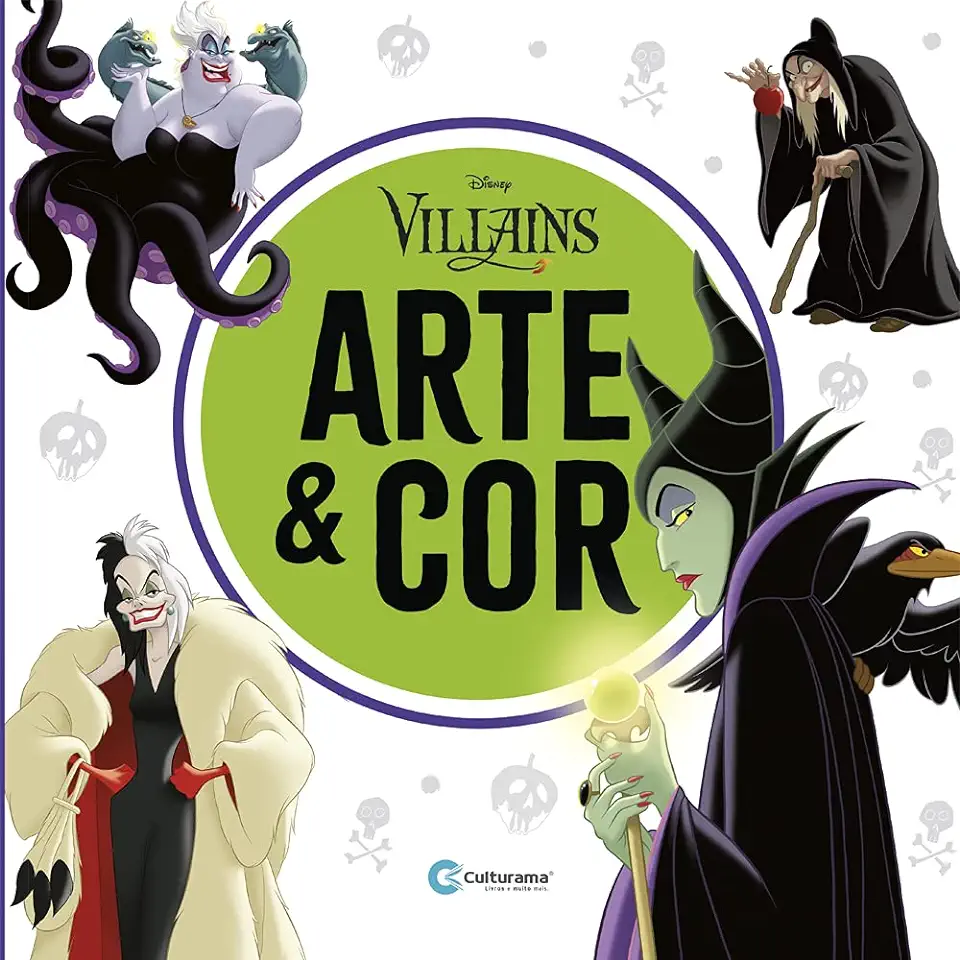 Capa do Livro Arte E Cor Disney Vilões - Culturama